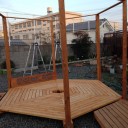 ６角形のパーゴラ