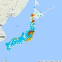 【 Fuck-1　１１．６５７ μ 】／福島 空間線量 ３．４ ／【群馬で真夏日】 ／此れからもっと停電が発生してJR、私鉄にも影響するでしょう。