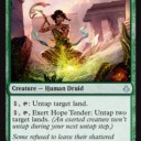 １マナとタップだから３ターン目に４マナしかでなかったマナクリ《Hope Tender》