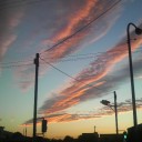 雨上がりの夕焼け