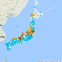 【 島根 ０．１ １７ μ 】／（ 沖縄 ＋１９ ℃）。　（未JUMP）