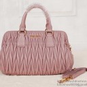 MIUMIU ミュウミュウ コピー ミュウ メガ MIU MEGA バッグ 新作新品 ピンク レディース ゴールドロゴ トートバッグ ショルダー付き