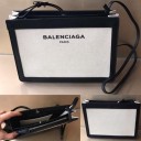 BALENCIAGA バレンシアガ バッグ 定番 キャンバス HOT大人気 ポシェットクラッチバッグ ブラックレディースショルダーバッグ ホワイト