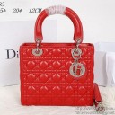大人気！DIOR ディオール レッド ラムスキン Lady Dior バッグ レディース カナージュステッチ CAL44550_M47R 18春夏 ハンド ショルダー クロスキャリー
