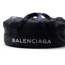 2017新作人気 BALENCIAGA バレンシアガ コピー 激安 ボストンバッグ WHEEL BAG ブラック メンズ 506783 9f91x 1090 ホイール バッグ ロゴ入り
