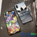 ADIDASアディダス iPhone Xs/iphone8/7/6sケース ジャケット型 シンプル