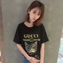 激安 夏物グッチｔシャツ レディース 猫 ブランド パロディー オシャレアップ！