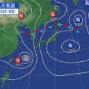 西日本は【 福島原発の風下 】。　（作業中　７：３３）～（中JUMP　８：３３）