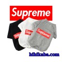 赤のボックスロゴ“SUPREME”シュプリーム犬服ドッグウェア新品発売