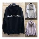 限定セール低価BALENCIAGA バレンシアガ フーディ バックロゴ プリント 518215TAV371000 プルオーバーパーカー 2色可選