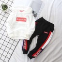 2018年初秋新 シュプリーム 子供服 セットアップ 通園 通学 プルオーバーパーカー