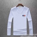 2018新作新品　モンクレールＶネックＴシャツメンズコピー MONCLERスーパーコピーロゴ付き無地生地