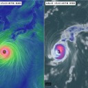 【鹿児島 小宝島 121ミリの猛烈な雨「 記録的 短時間 大雨 情報」】／西日本、湿度上昇中。　（作業中０７：０７～中OTL）