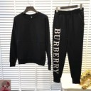 激安大特価新作BURBERRYバーバリー 偽物ジャージメンズセットアップ上下セットスウェット無地ブラック黒