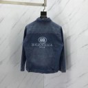 バレンシアガ BALENCIAGA　個性的な素材感も魅力　デニムジャケット　直営店買付　2018爆買い新作登場