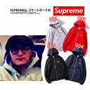 ブランド supreme ステューシー フードパーカー 裏起毛 秋冬着 ジップアップパーカー カップル用