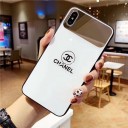 CHANEL iPhoneXS ケース ガラス背面 iPhoneXR XSMAX カバー シャネル セレブ愛用