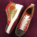 優秀な2018新作入荷格安CHRISTIAN LOUBOUTINクリスチャン ルブタン 偽物スニーカーハイカットスタッズおしゃれ靴 コピー