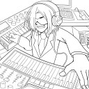 機材がごちゃごちゃいっぱい系線画