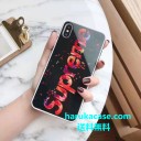 SUPREME　iPhoneXR/XS Max ケース かわいい 個性　シンプル　ペアケース