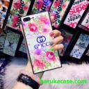 ブランドスマホケース　iphoneXケース 花柄　人気作品　ガラスケース