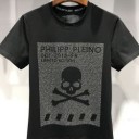 便利な定番アイテムPHILIPP PLEINフィリッププレイン偽物ロゴ付きメンズクルーネック半袖ｔシャツブラック、ホワイト
