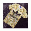 春夏お得人気セールADIDAS アディダス 通販 花柄 プリント ロゴ トップス 半袖 Tシャツ 綿 コットン 男女兼用