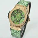 メードインジャパンクオーツ 3針クロノグラフ Hublotウブロ 女性用腕時計 日付表示 36MM ラバー
