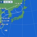台風第４号は、強い台風に変わり、