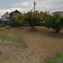 畑の草取り作業の仕上げに耕おん機！