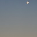 元旦、朝の月