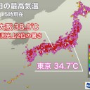 ★【 大阪＋ ３８．９ ℃ 】★／【 兵庫 ０．１０６ μ 】／【 山口 ０．１ μ 】／