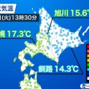 【 岩見沢・蘭越 0.0 ５２ μ 】／【 寿都・積丹 0.0 ４９ μ 】／【 旭川 0.0 ４９ μ 】／【 帯広 0.0 ４６ μ 】…