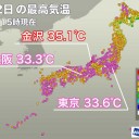 ★【 記録的 短時間 大雨 】★／★【 金沢 ３５ ℃ 】★