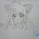 子供向け落書きコーナーにて