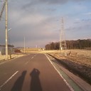 夕日に散歩