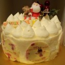 クリスマスケーキ受け取り。