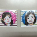缶バッチと似顔絵