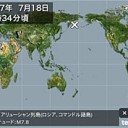 【 Ｍ  ７ ．７  】／【 Ｍ ６ ．２ 】／ 巨大地震 発生／（この間の地震： １ 回）。　（未ｍａｐ）