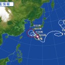 台風５号の目の壁が広がり直径100km近くの円になっている／8/5は8/2と同じくらいのリスクの日だよ？　（作業栗鼠４匹目）