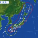 札幌は晴天⇒明日の台風到来？に向けて下り坂の予報。