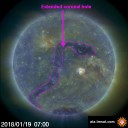 【 磁気嵐が始まった。】⇒予想では【 Ｇ１ 級 】今夜から明日にかけて発生する模様／「どこかの暖気が寒気を局所に押し出してる／「おかげでいい夜になったよ!!!　ハハハハハ」。
