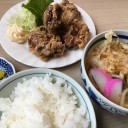 宝うどんでから揚げ定食