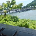 渡月橋を見ながら　昼食！