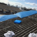 工場スレート屋根の応急修理