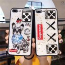 個性潮流ブランドiphone xr/xs maxケース Supreme オーフホワイト iphone x/xsカバー