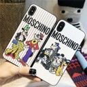 ミッキーダックキャラクター 付きiphone xrケースモスキーノ iphone xs maxケース