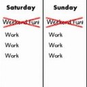 Working extremly long time makes us unhappy.