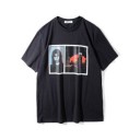 ジバンシー スーパー コピーGIVENCHY PRINTED T-SHIRTSプリントTシャツ丸首黒ブラックトップス春夏品質保証得価