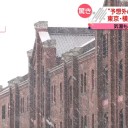 Today’s weather.Snow was falling.